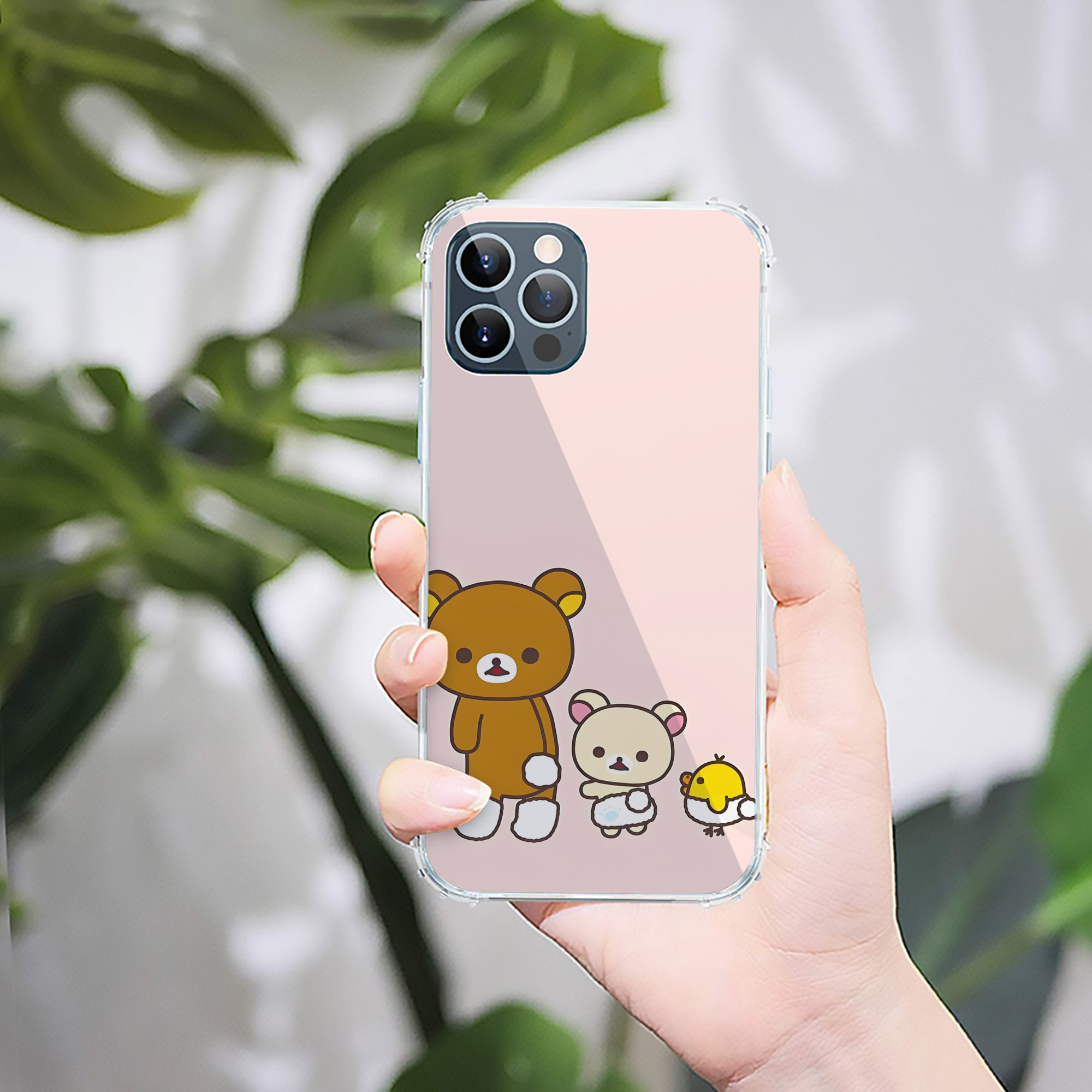 （画像用） リラックマ リラックマ キイロイトリ Rilakkuma Korilakkuma Kiiroitori 【iPhone 12シリーズ対応】透明スマホケース（クリアソフトケース）
